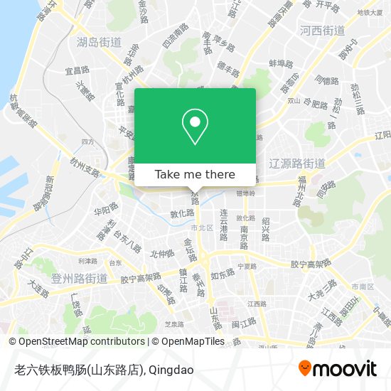 老六铁板鸭肠(山东路店) map