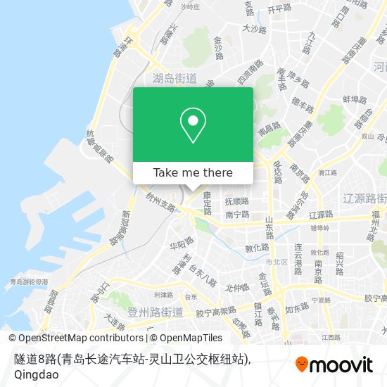 隧道8路(青岛长途汽车站-灵山卫公交枢纽站) map