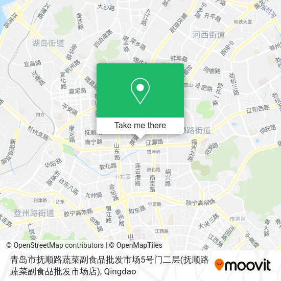 青岛市抚顺路蔬菜副食品批发市场5号门二层(抚顺路蔬菜副食品批发市场店) map
