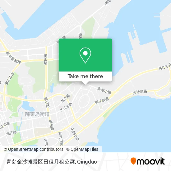 青岛金沙滩景区日租月租公寓 map
