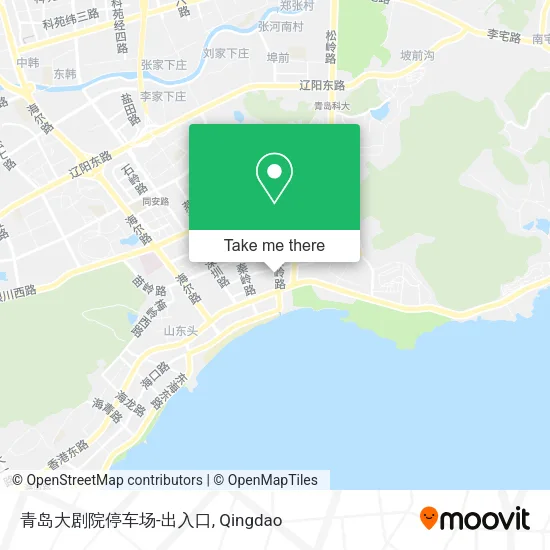 青岛大剧院停车场-出入口 map