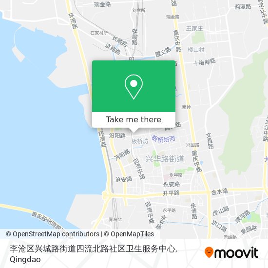 李沧区兴城路街道四流北路社区卫生服务中心 map