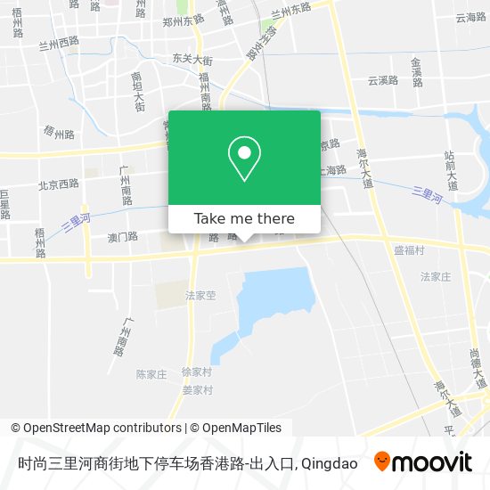 时尚三里河商街地下停车场香港路-出入口 map