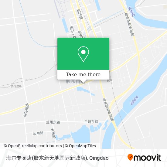 海尔专卖店(胶东新天地国际新城店) map