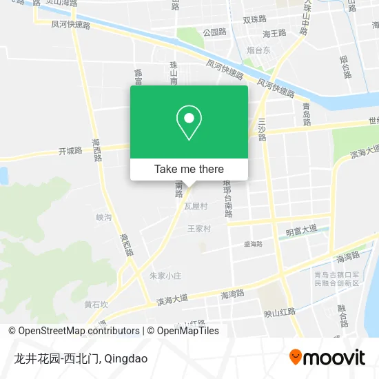 龙井花园-西北门 map