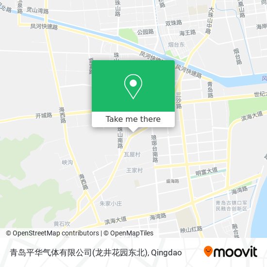 青岛平华气体有限公司(龙井花园东北) map