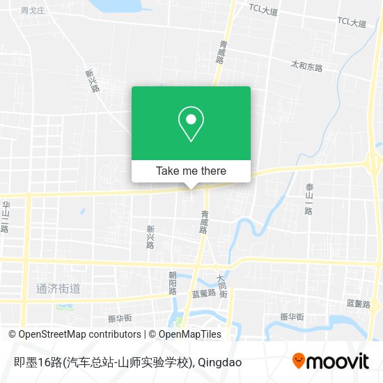 即墨16路(汽车总站-山师实验学校) map