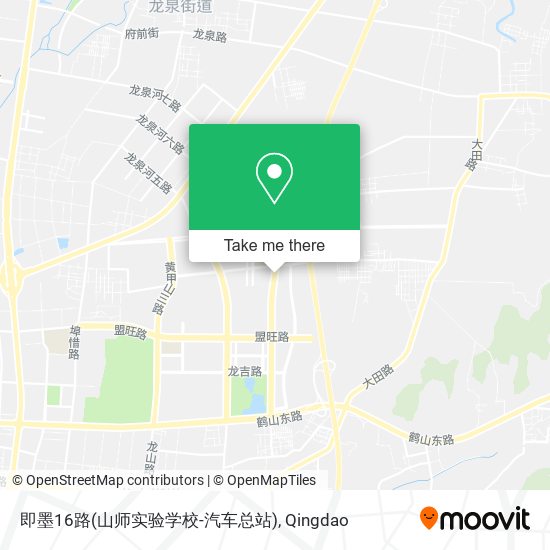 即墨16路(山师实验学校-汽车总站) map