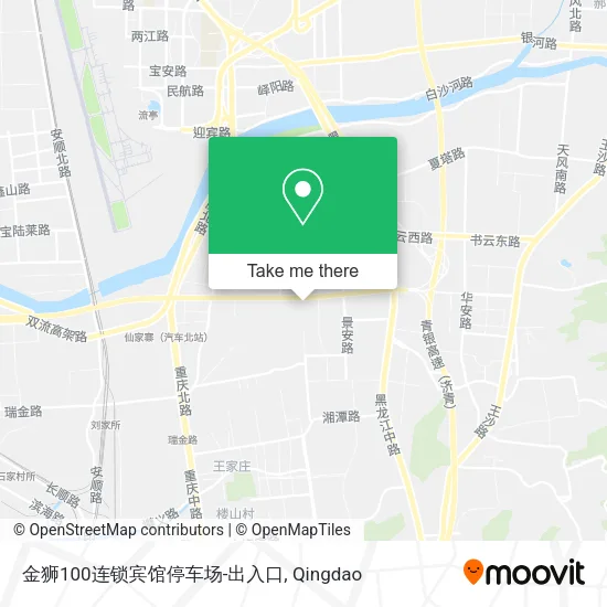 金狮100连锁宾馆停车场-出入口 map