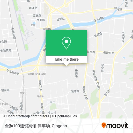 金狮100连锁宾馆-停车场 map