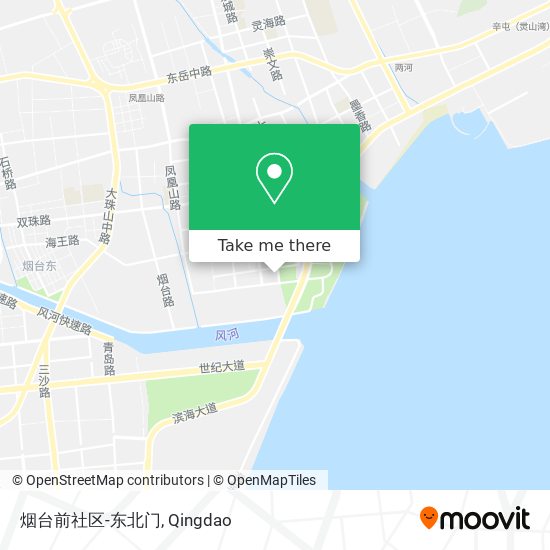 烟台前社区-东北门 map