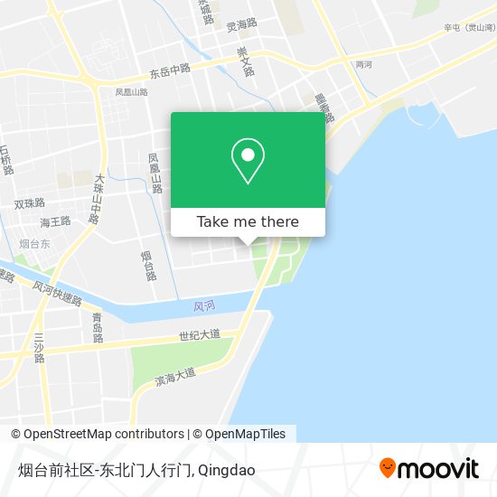 烟台前社区-东北门人行门 map