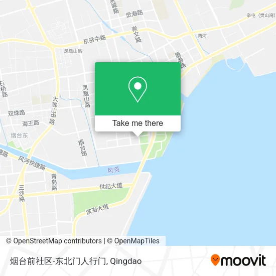 烟台前社区-东北门人行门 map