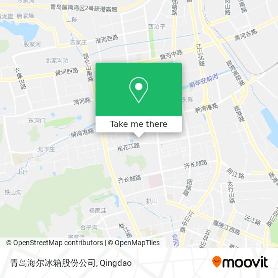 青岛海尔冰箱股份公司 map