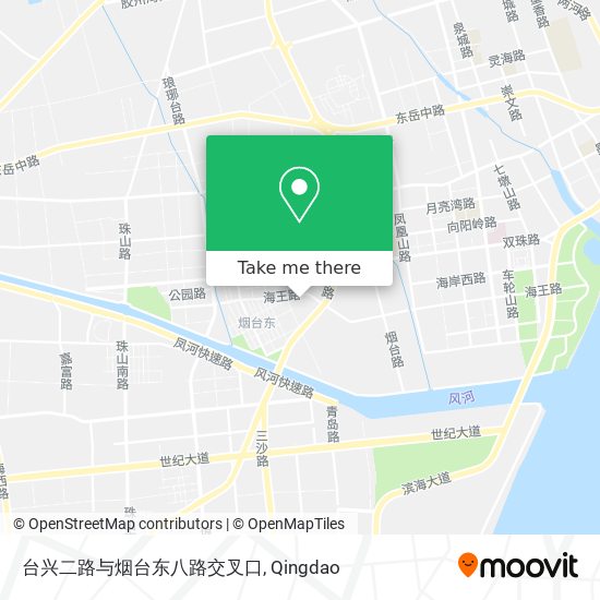 台兴二路与烟台东八路交叉口 map