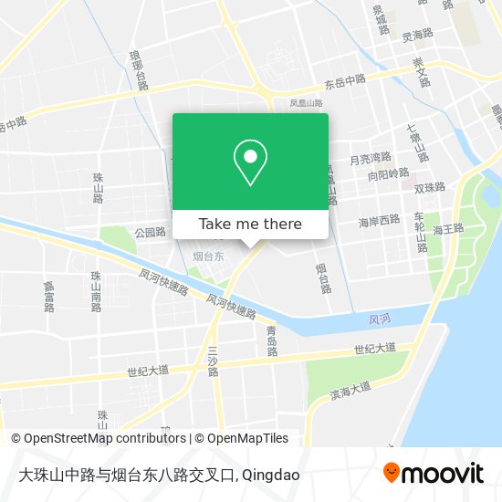 大珠山中路与烟台东八路交叉口 map