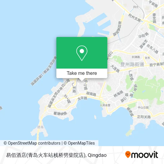 易佰酒店(青岛火车站栈桥劈柴院店) map