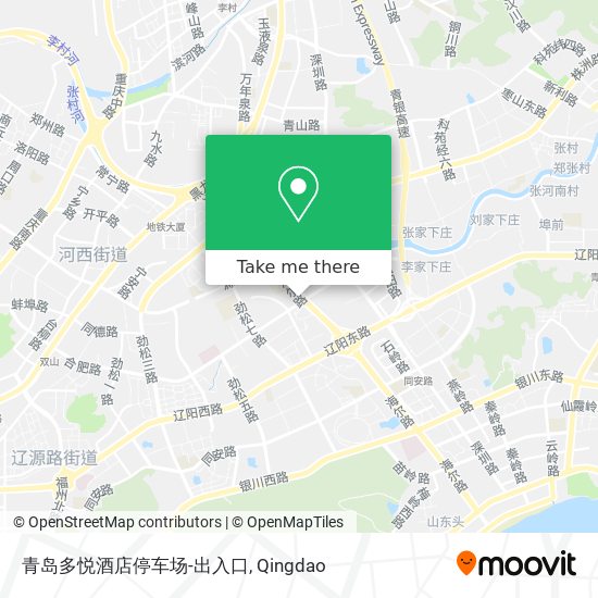 青岛多悦酒店停车场-出入口 map