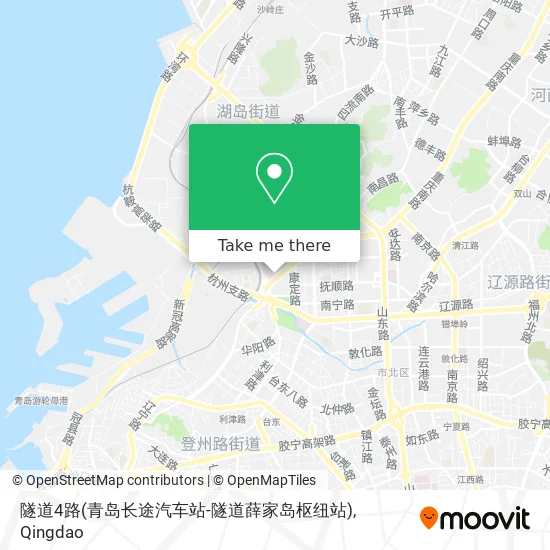 隧道4路(青岛长途汽车站-隧道薛家岛枢纽站) map