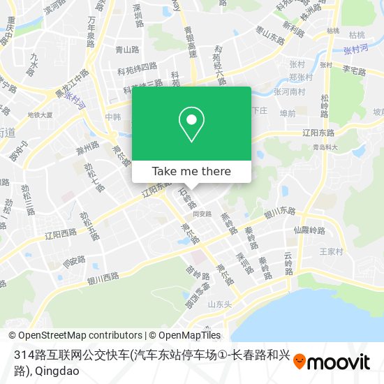314路互联网公交快车(汽车东站停车场①-长春路和兴路) map