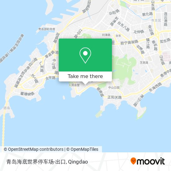 青岛海底世界停车场-出口 map