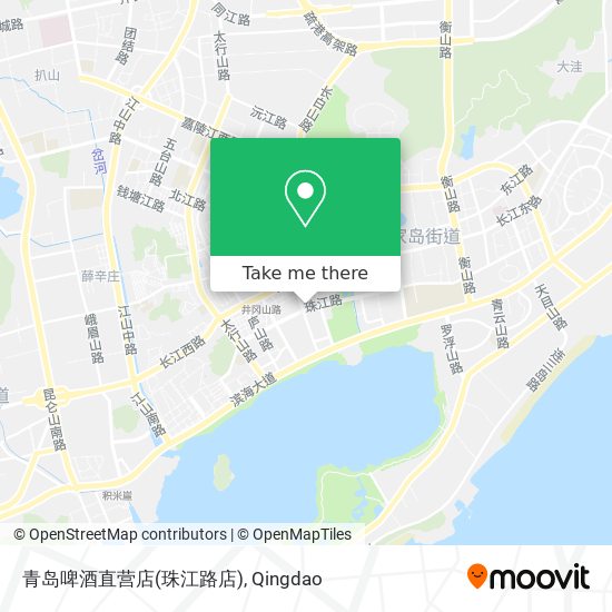 青岛啤酒直营店(珠江路店) map