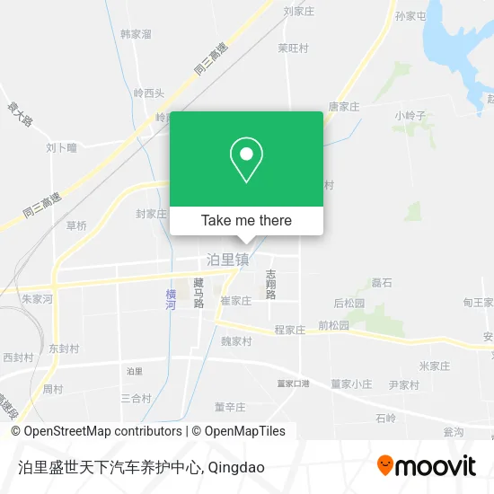泊里盛世天下汽车养护中心 map