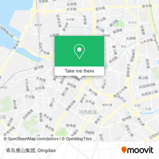 青岛雁山集团 map