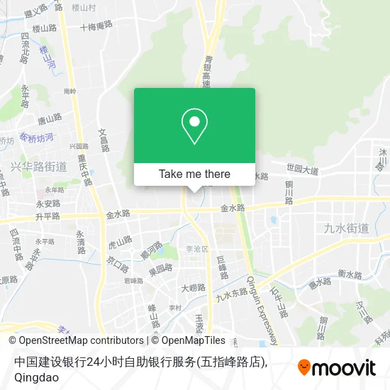 中国建设银行24小时自助银行服务(五指峰路店) map
