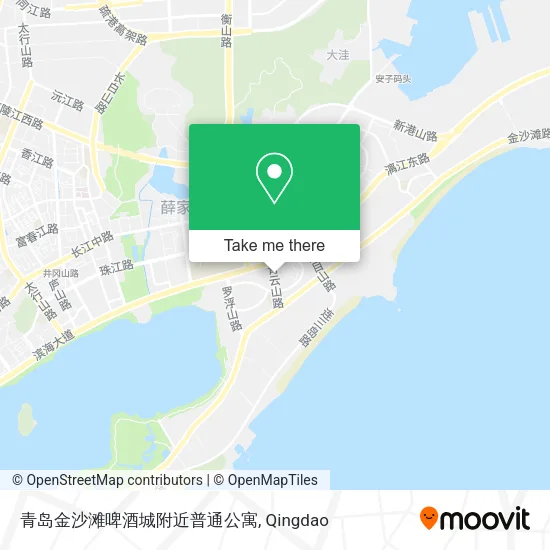 青岛金沙滩啤酒城附近普通公寓 map