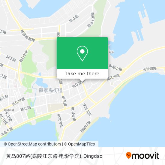 黄岛807路(嘉陵江东路-电影学院) map