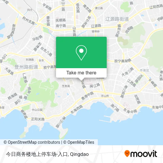今日商务楼地上停车场-入口 map