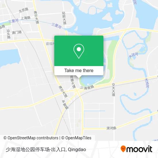少海湿地公园停车场-出入口 map