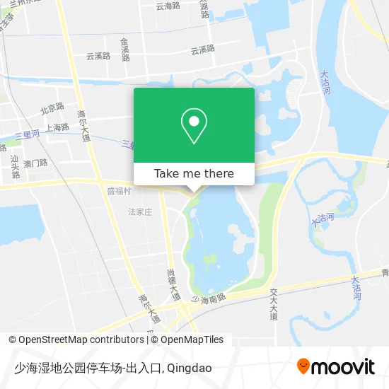 少海湿地公园停车场-出入口 map