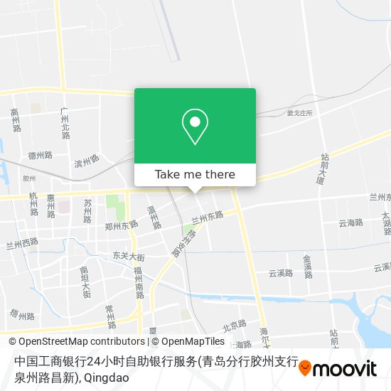 中国工商银行24小时自助银行服务(青岛分行胶州支行泉州路昌新) map