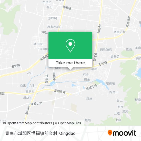 青岛市城阳区惜福镇前金村 map