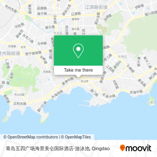 青岛五四广场海景美仑国际酒店-游泳池 map