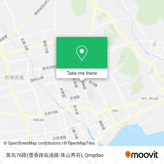 黄岛76路(墨香路临港路-珠山秀谷) map