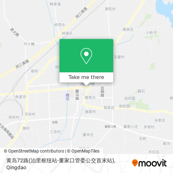 黄岛72路(泊里枢纽站-董家口管委公交首末站) map