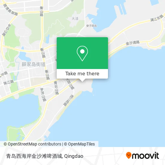 青岛西海岸金沙滩啤酒城 map