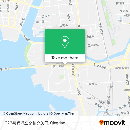G22与双埠立交桥交叉口 map