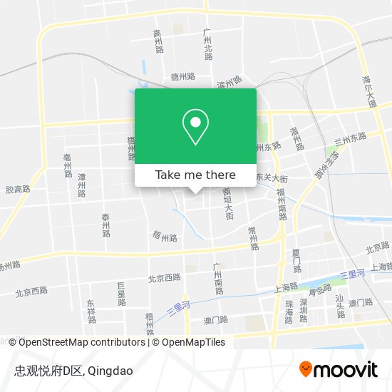忠观悦府D区 map