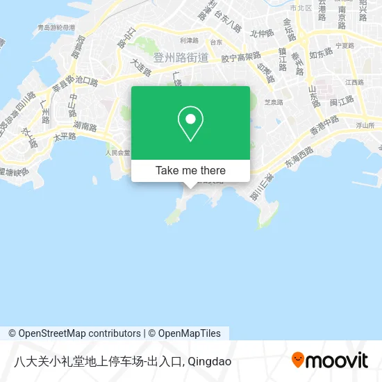 八大关小礼堂地上停车场-出入口 map