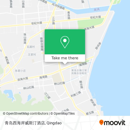 青岛西海岸威斯汀酒店 map