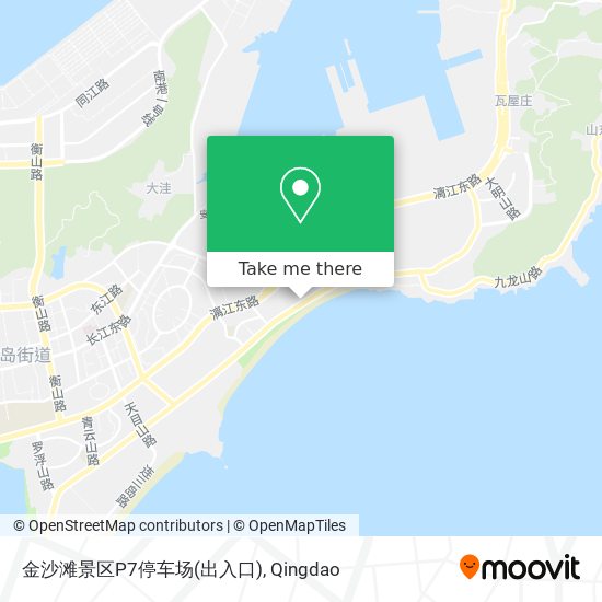 金沙滩景区P7停车场(出入口) map