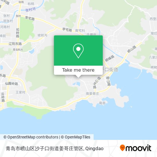 青岛市崂山区沙子口街道姜哥庄管区 map