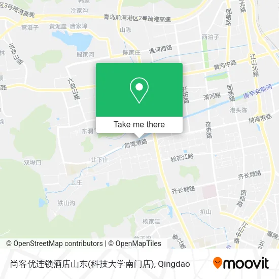 尚客优连锁酒店山东(科技大学南门店) map