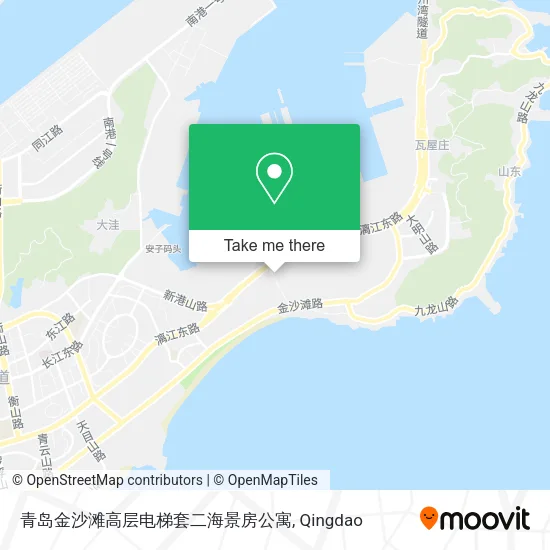 青岛金沙滩高层电梯套二海景房公寓 map