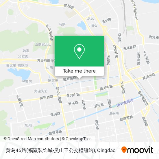 黄岛46路(福瀛装饰城-灵山卫公交枢纽站) map