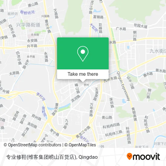 专业修鞋(维客集团崂山百货店) map